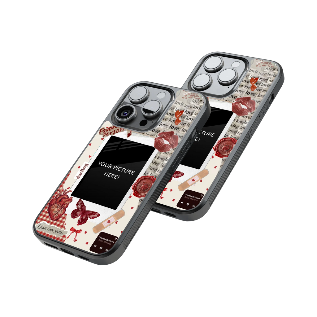 Polaroid Personalised Glass Phone Case
