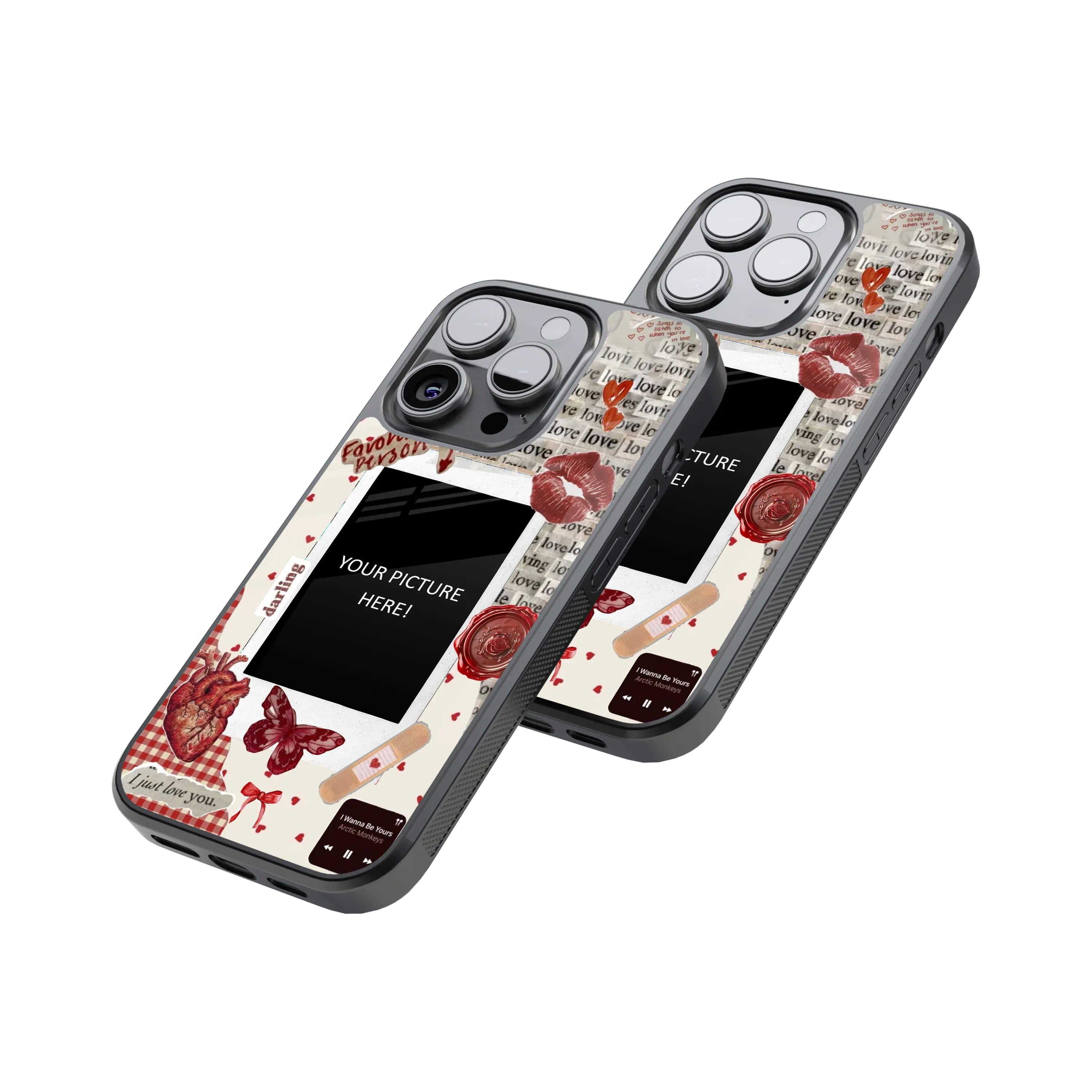 Polaroid Personalised Glass Phone Case