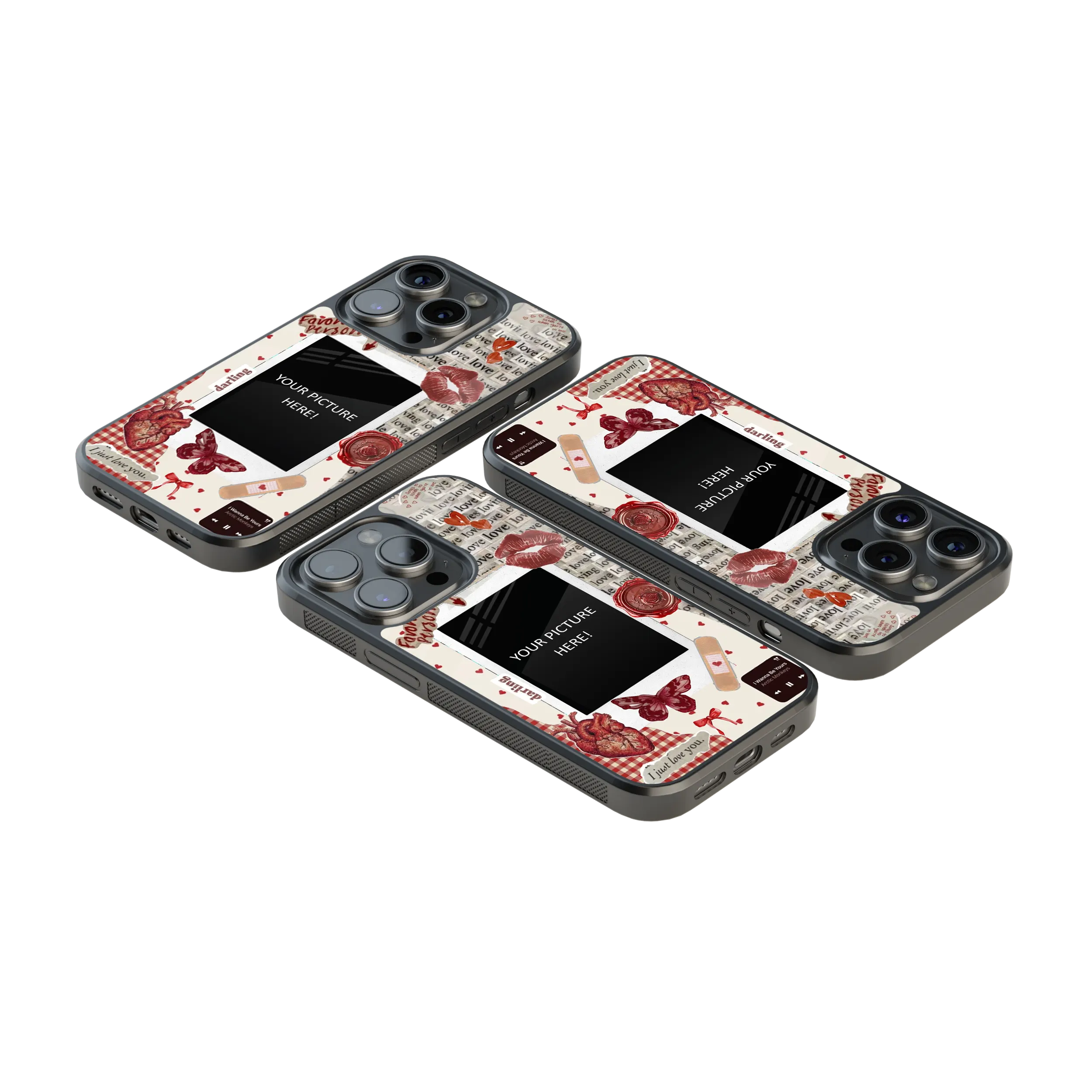 Polaroid Personalised Glass Phone Case