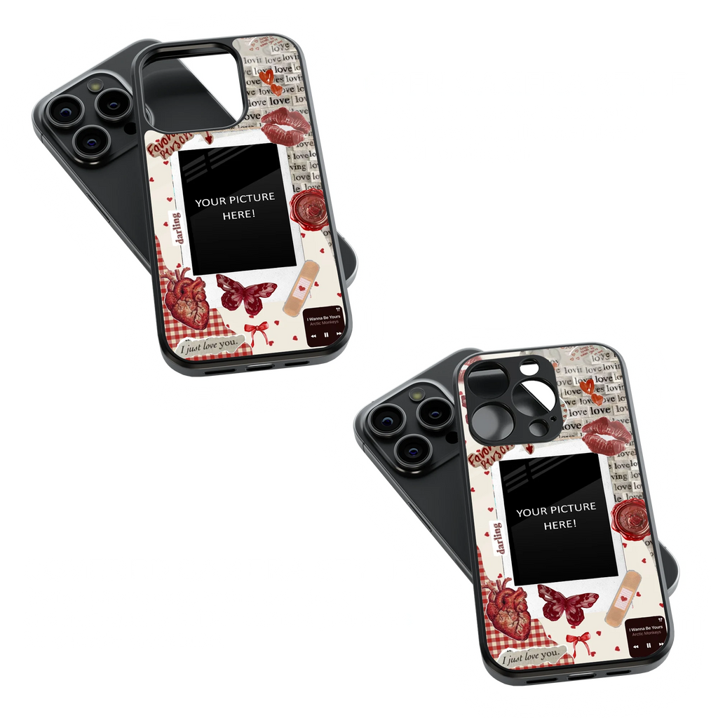 Polaroid Personalised Glass Phone Case