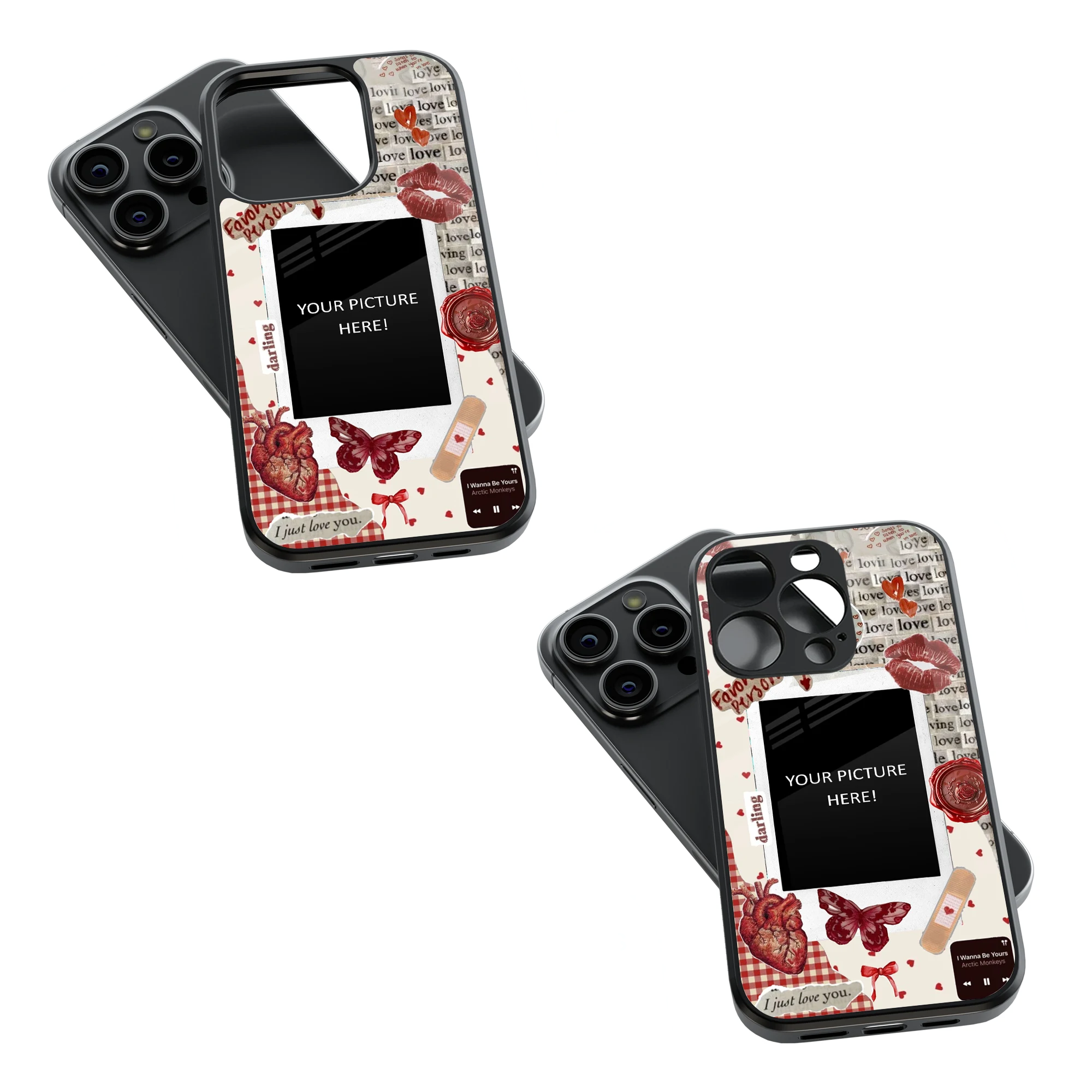 Polaroid Personalised Glass Phone Case