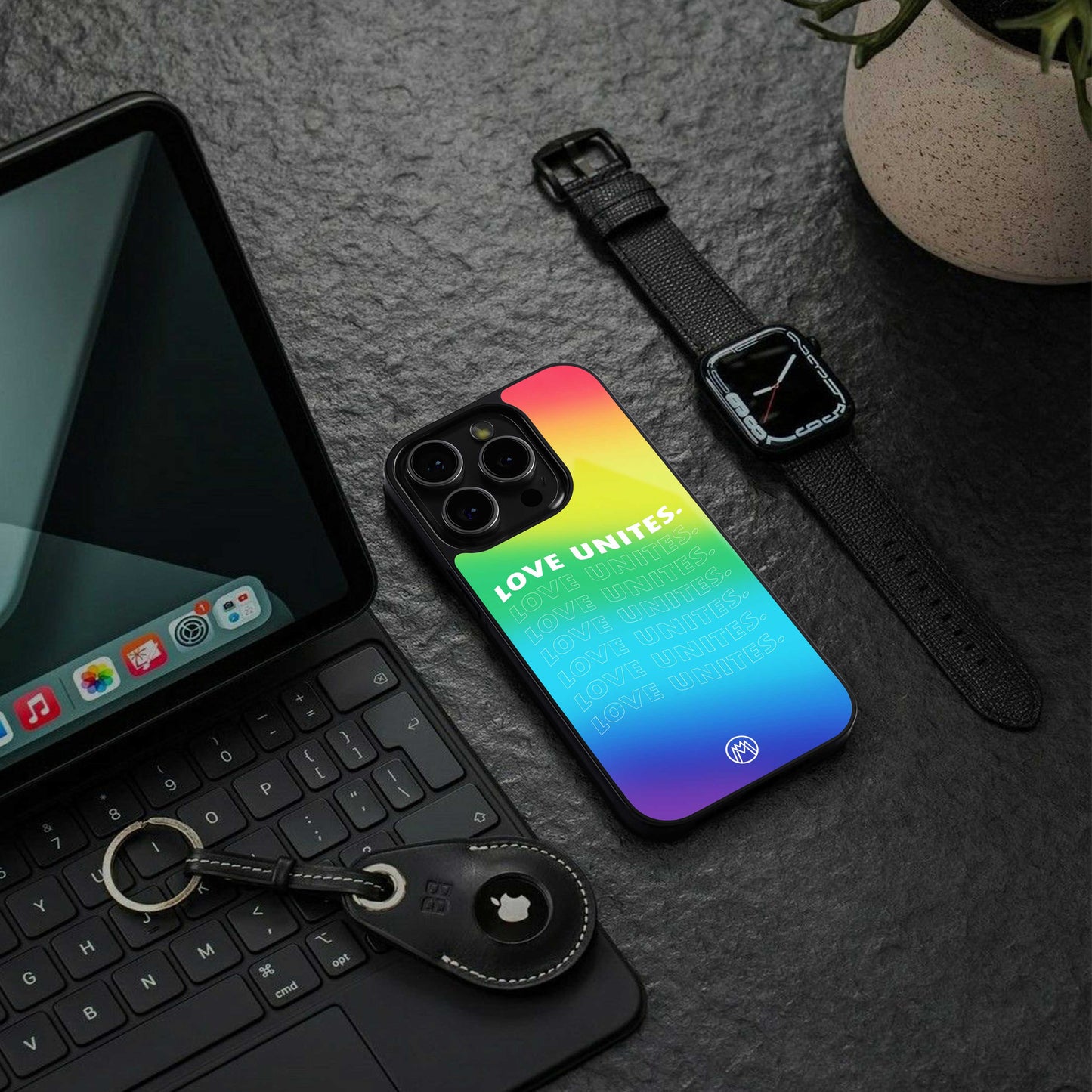 love unites back phone cover | glass case for nothing phone 2