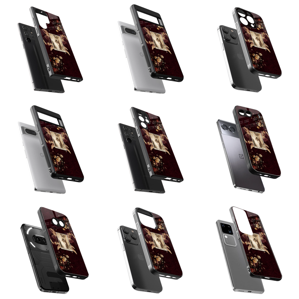 Durable Glass Back Mobile Case for iPhone, Samsung, OnePlus, Google Pixel, Redmi, Vivo, Oppo