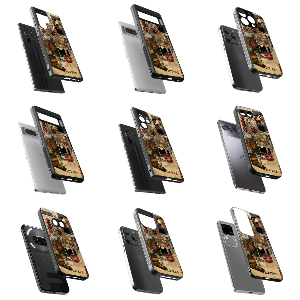 Durable Glass Back Mobile Case for iPhone, Samsung, OnePlus, Google Pixel, Redmi, Vivo, Oppo