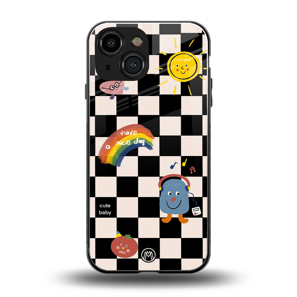 lunch break back phone cover | glass case for iphone 13 mini