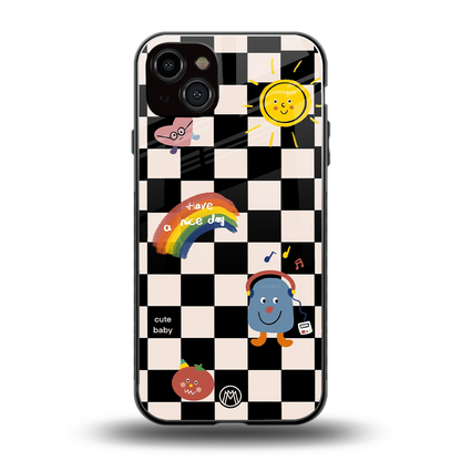 lunch break back phone cover | glass case for iphone 14 plus