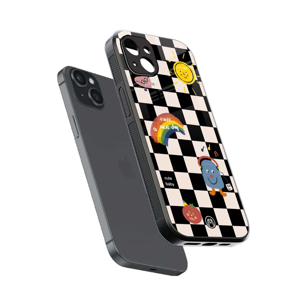 lunch break back phone cover | glass case for iphone 14 plus