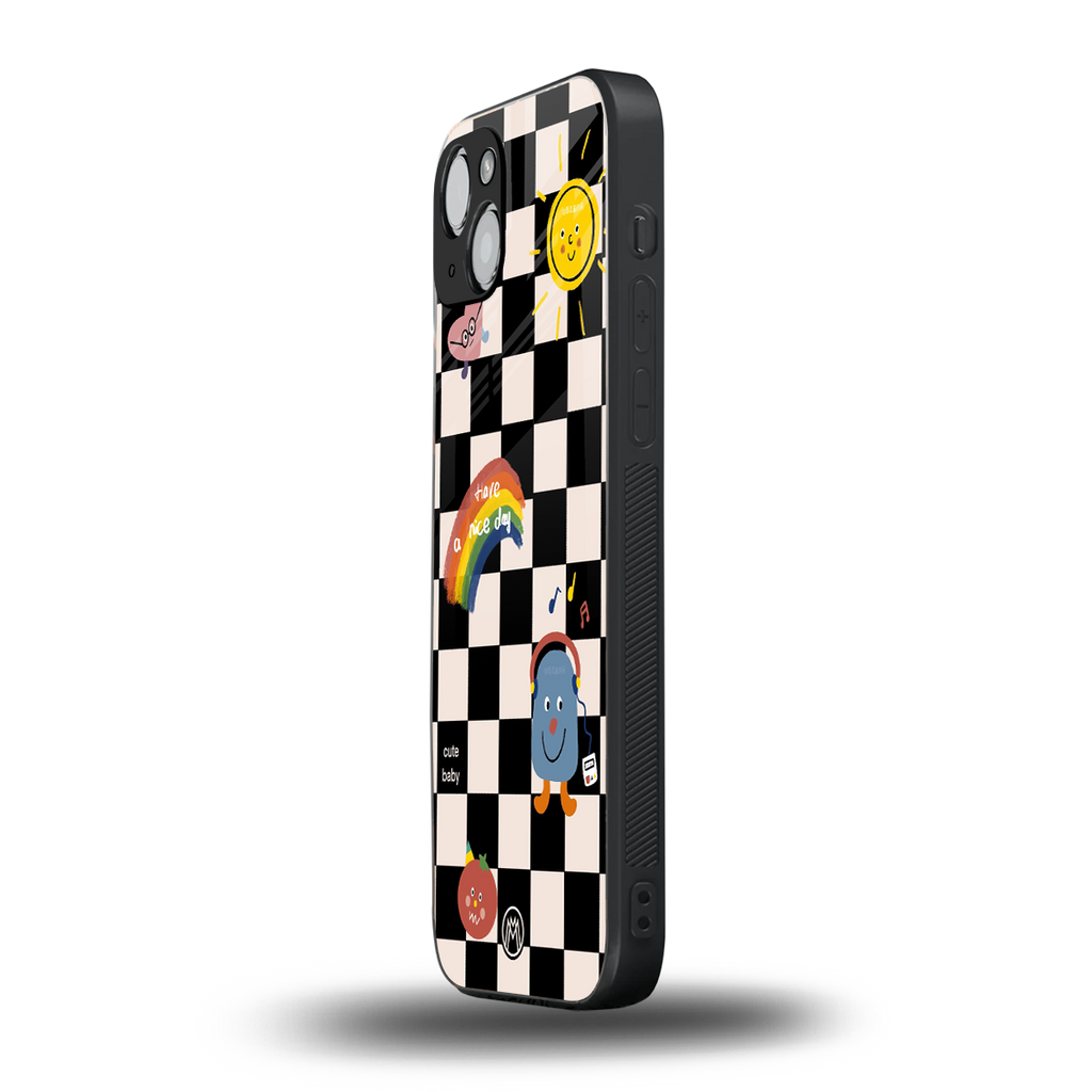 lunch break back phone cover | glass case for iphone 15 plus