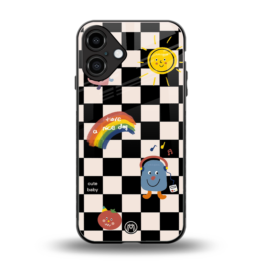 lunch break back phone cover | glass case for iphone 16 plus