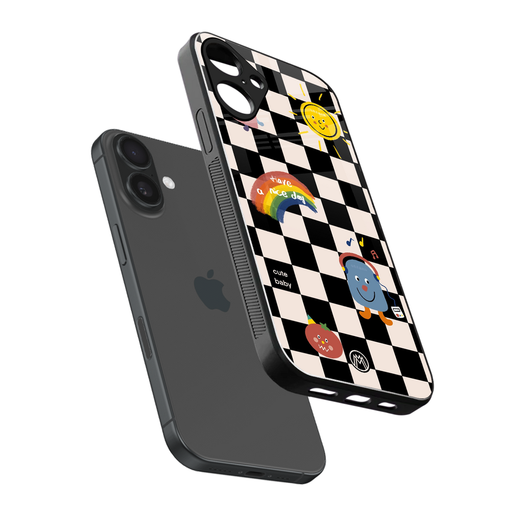 lunch break back phone cover | glass case for iphone 16 plus