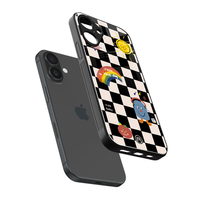 lunch break back phone cover | glass case for iphone 16 plus