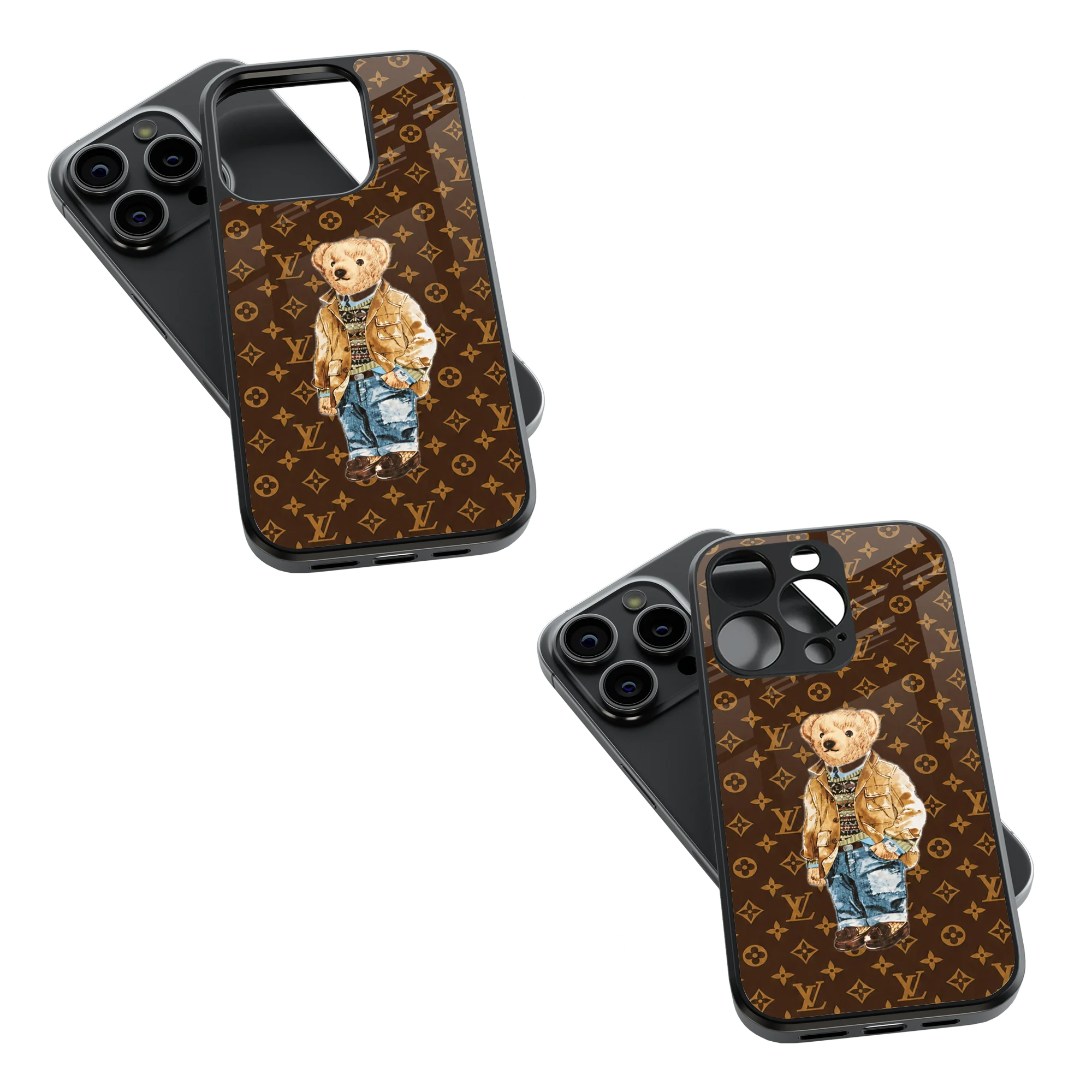 Trendy Glass Back Mobile Case for iPhone, Samsung, Redmi, OnePlus, Google Pixel, Motorola