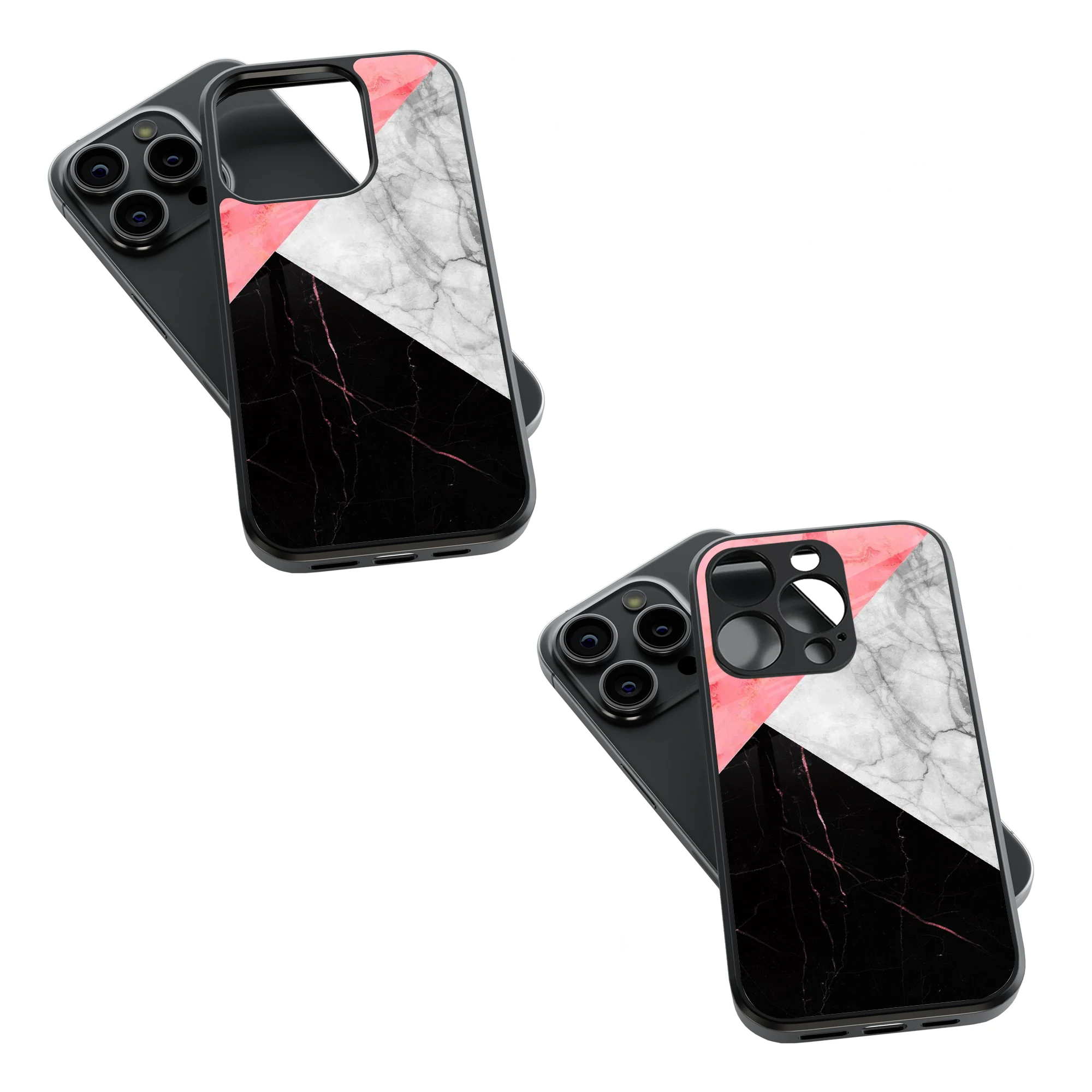 Trendy Glass Back Mobile Case for iPhone, Samsung, Redmi, OnePlus, Google Pixel, Motorola