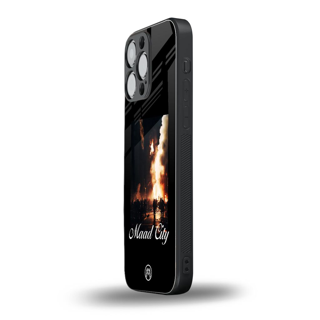 maad city back phone cover | glass case for iphone 13 pro max