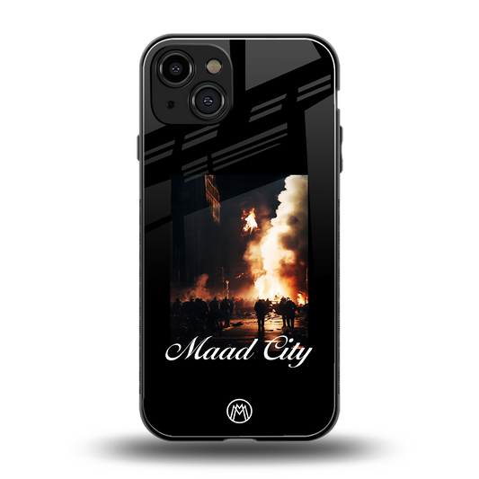 maad city back phone cover | glass case for iphone 14