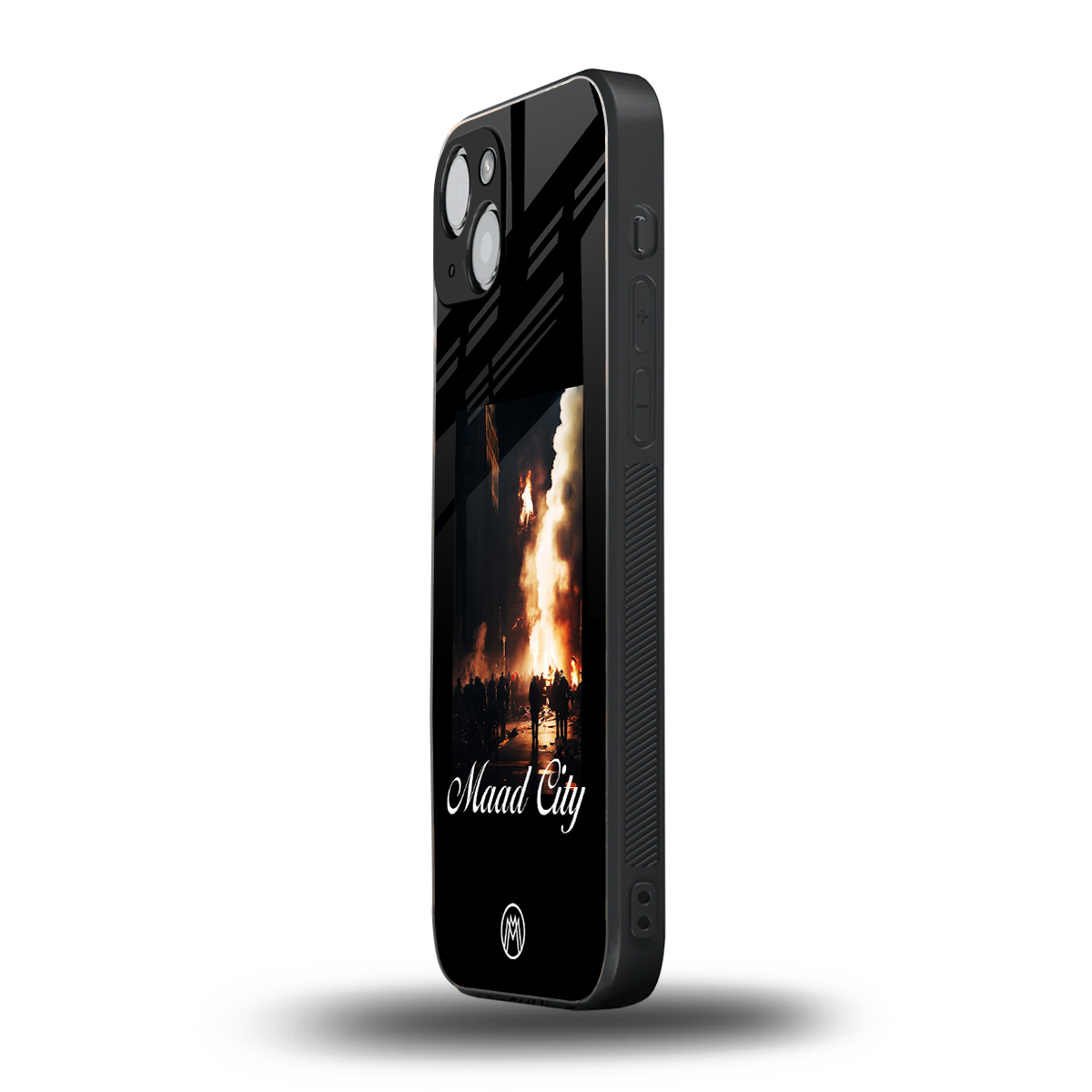 maad city back phone cover | glass case for iphone 15