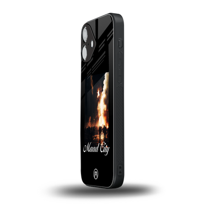 maad city back phone cover | glass case for iphone 16 plus