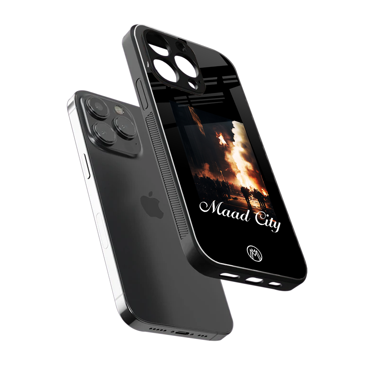 maad city back phone cover | glass case for iphone 16 pro max