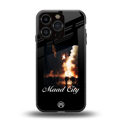 maad city back phone cover | glass case for iphone 16 pro
