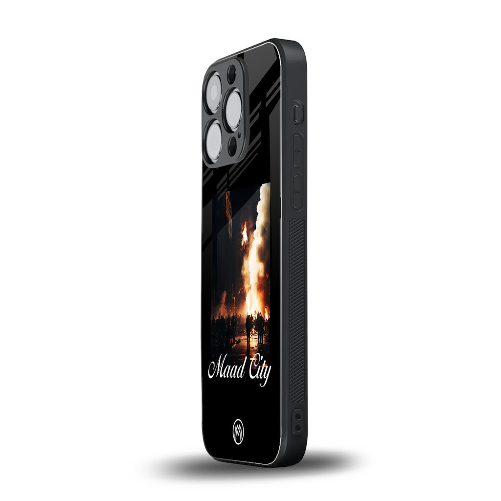 maad city back phone cover | glass case for iphone 16 pro