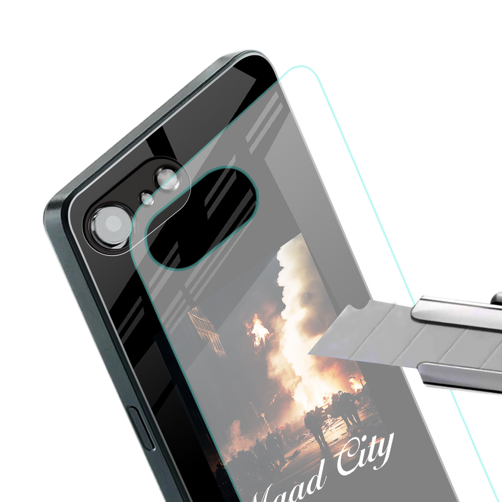 maad city back phone cover | glass case for iphone 16e