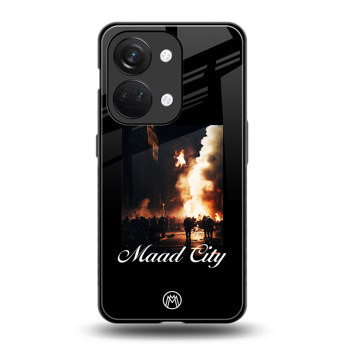 maad city back phone cover | glass case for oneplus nord 3