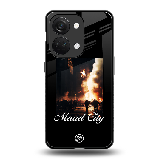 maad city back phone cover | glass case for oneplus nord 3