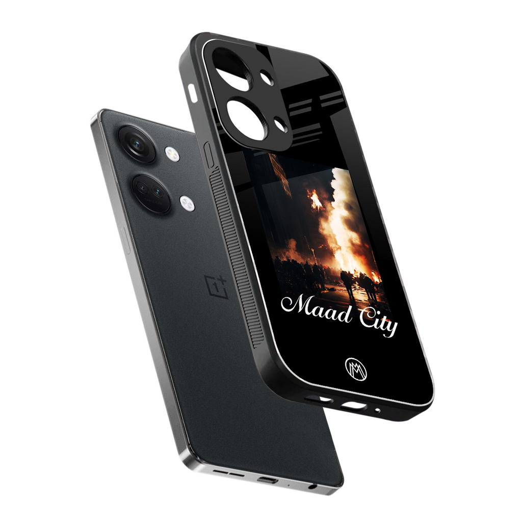 maad city back phone cover | glass case for oneplus nord 3