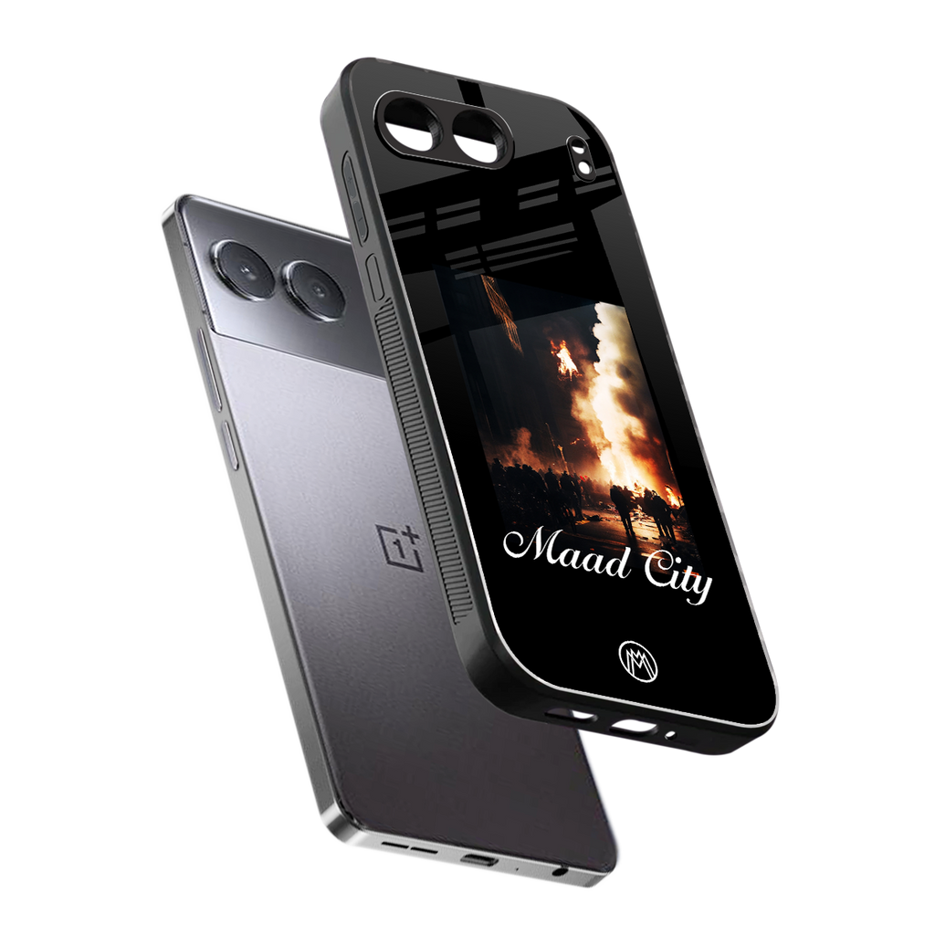 maad city back phone cover | glass case for oneplus nord 4