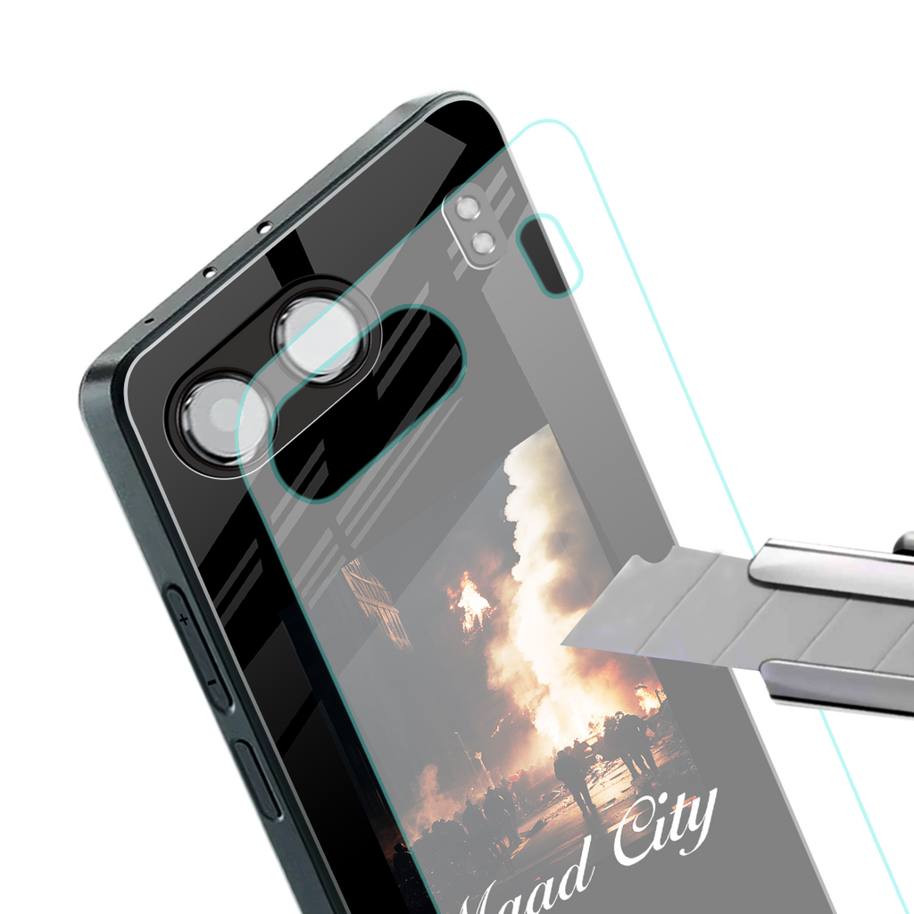 maad city back phone cover | glass case for oneplus nord 4