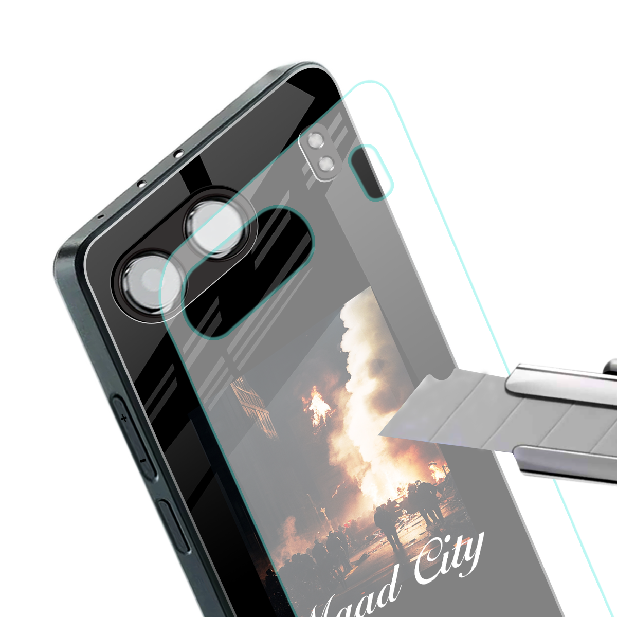 maad city back phone cover | glass case for oneplus nord 4