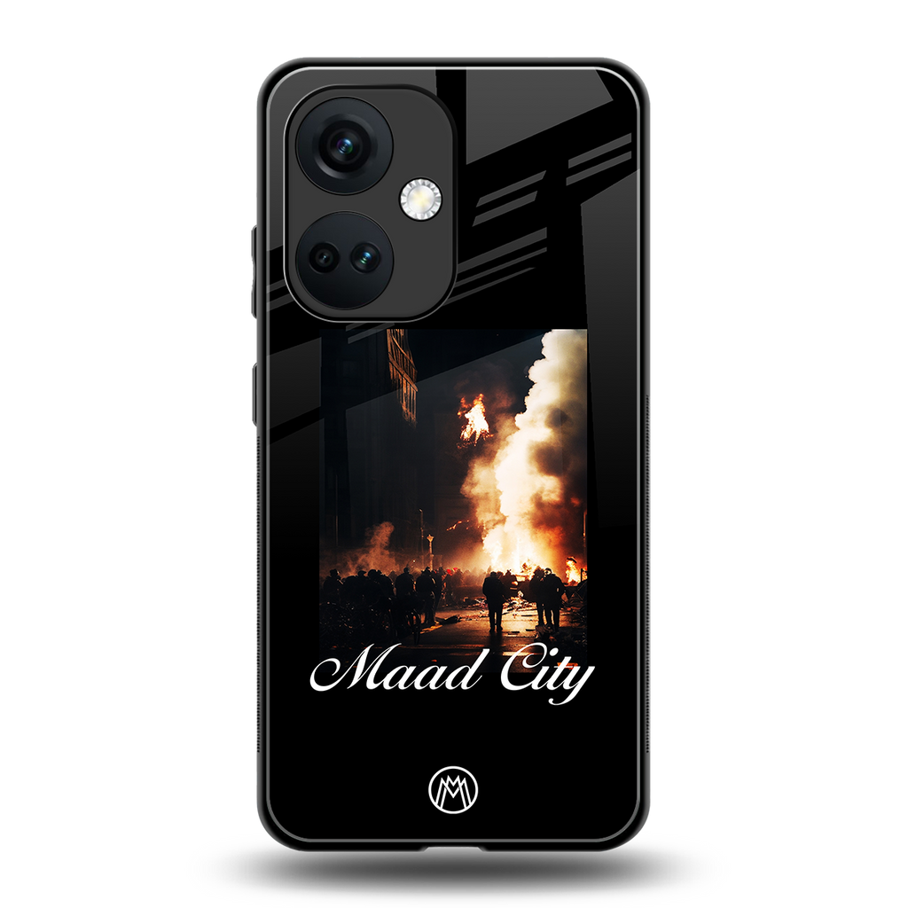 maad city back phone cover | glass case for oneplus nord ce 3