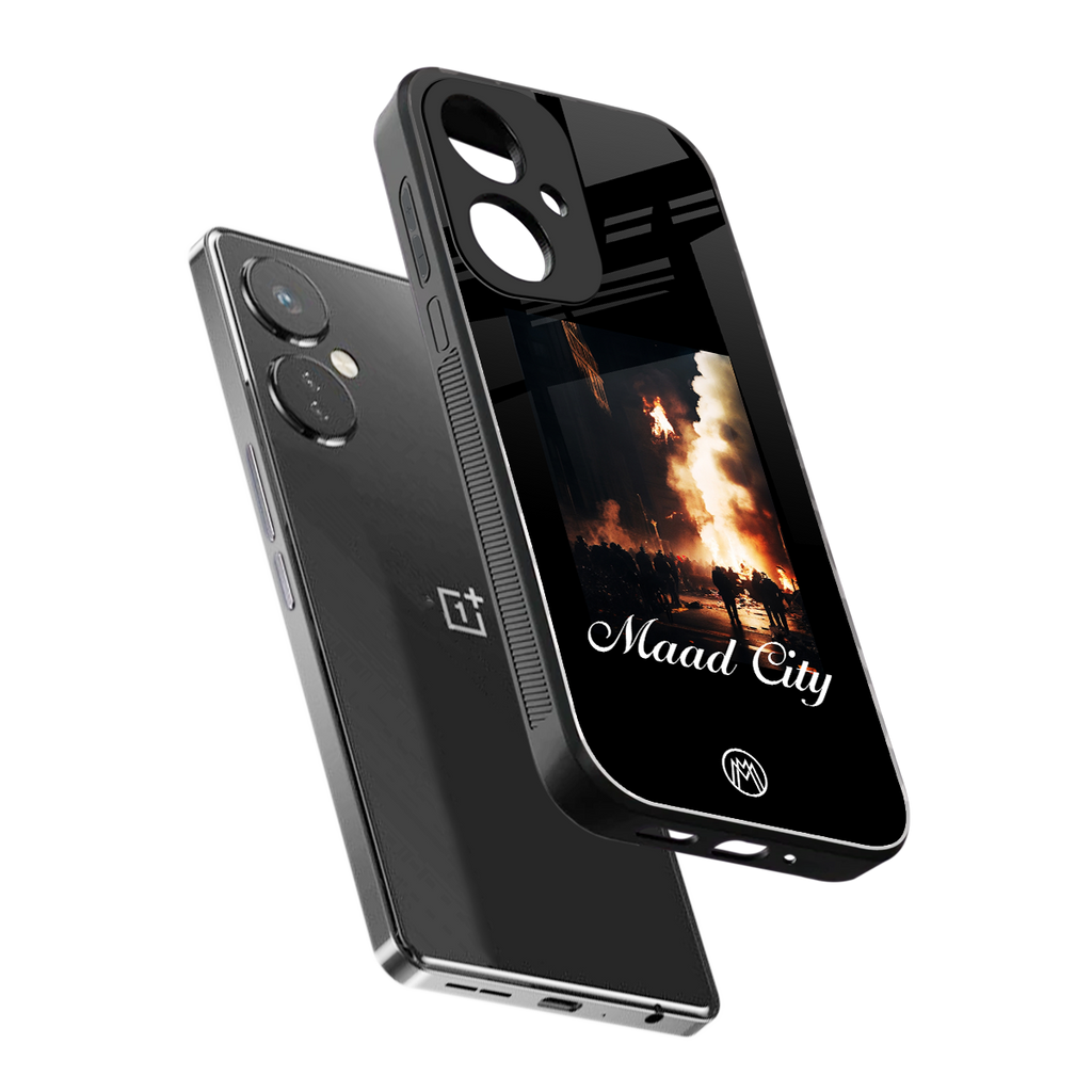 maad city back phone cover | glass case for oneplus nord ce 3