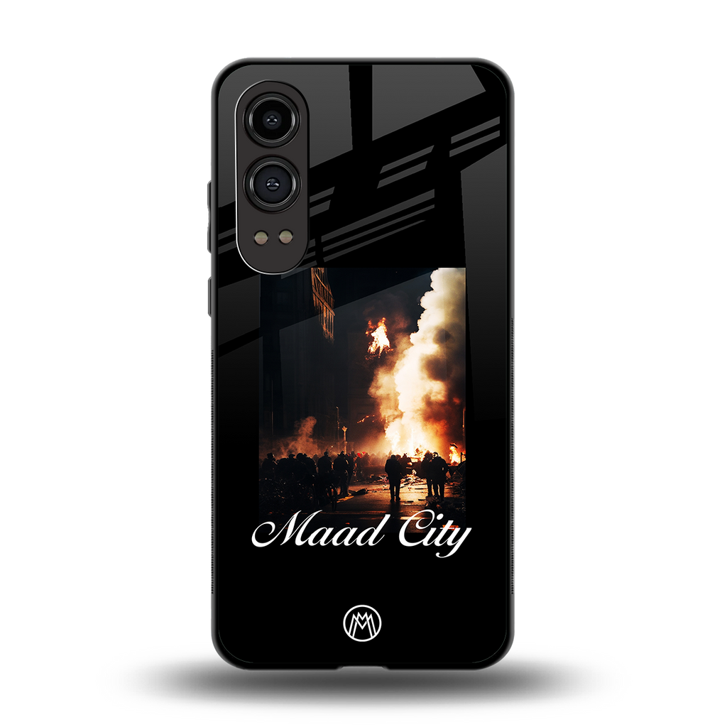 maad city back phone cover | glass case for oneplus nord ce 4 lite