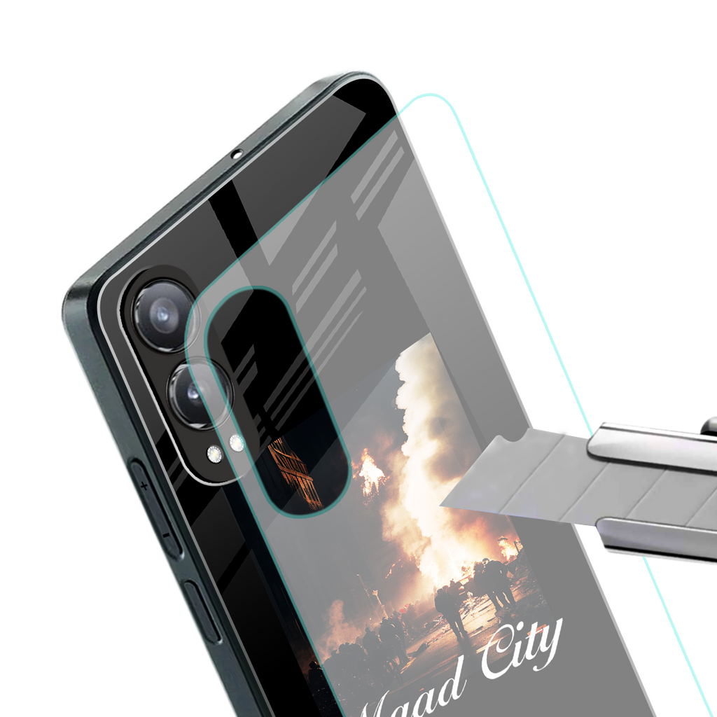 maad city back phone cover | glass case for oneplus nord ce 4 lite