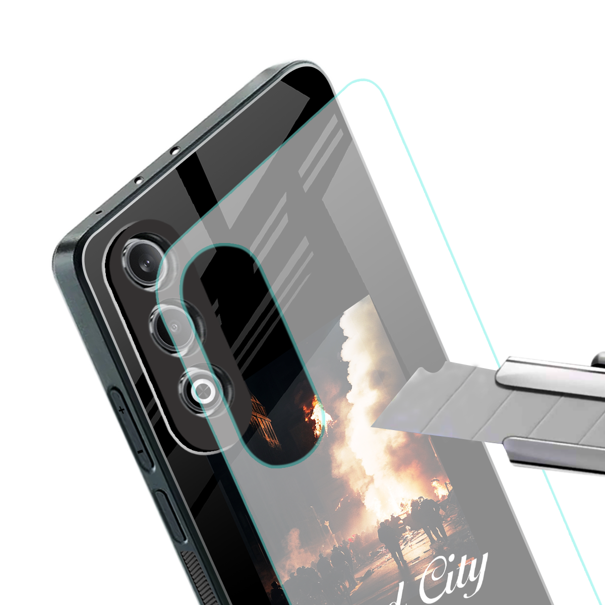 maad city back phone cover | glass case for oneplus nord ce 4