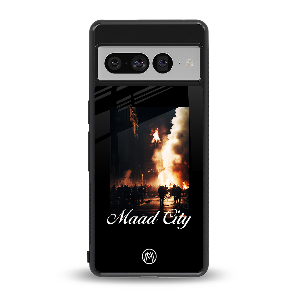 maad city back phone cover | glass case for google pixel 7 pro