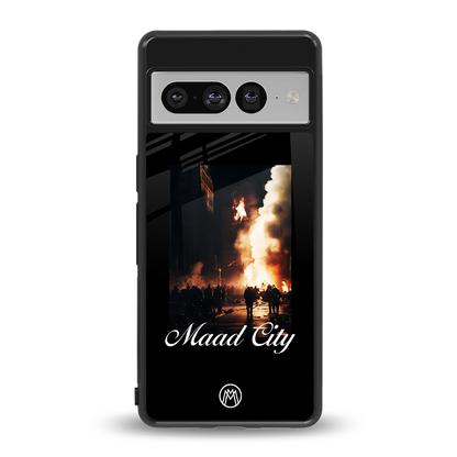 maad city back phone cover | glass case for google pixel 7 pro