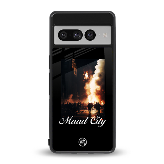 maad city back phone cover | glass case for google pixel 7 pro