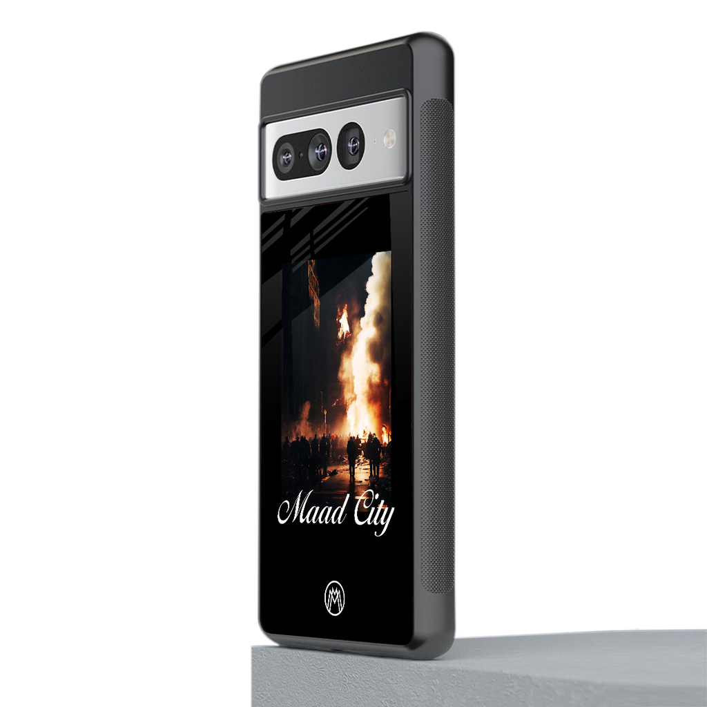 maad city back phone cover | glass case for google pixel 7 pro