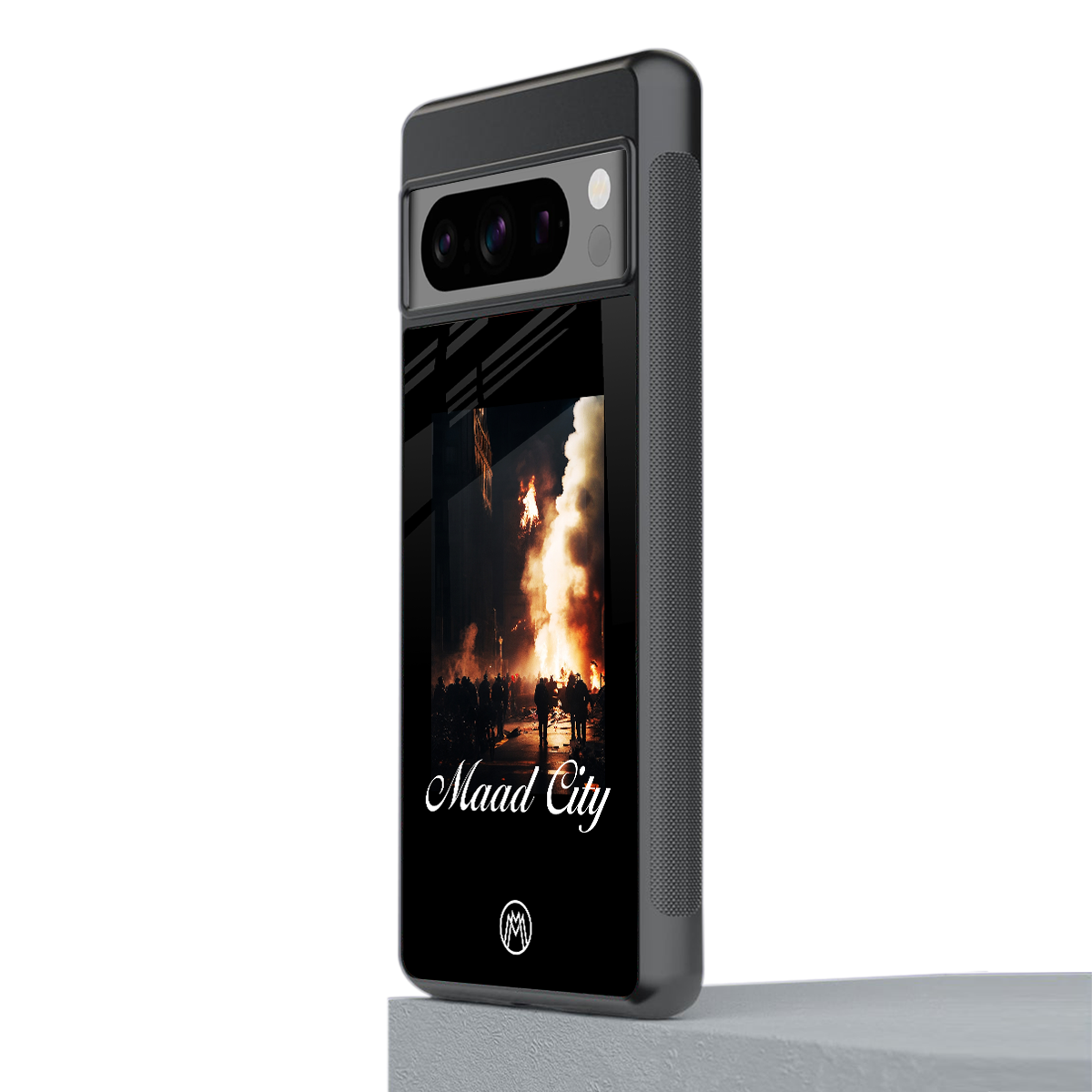 maad city back phone cover | glass case for google pixel 8 pro