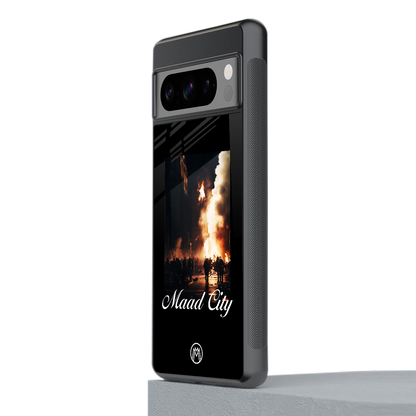 maad city back phone cover | glass case for google pixel 8 pro