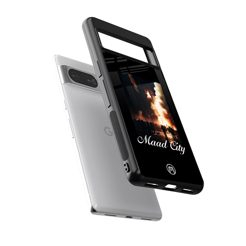 maad city back phone cover | glass case for Google Pixel 8