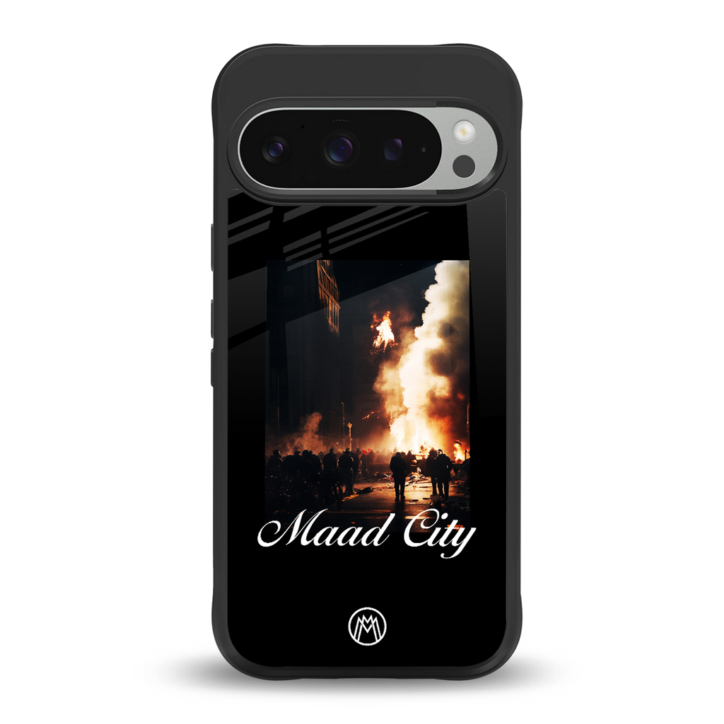 maad city back phone cover | glass case for google pixel 9 pro
