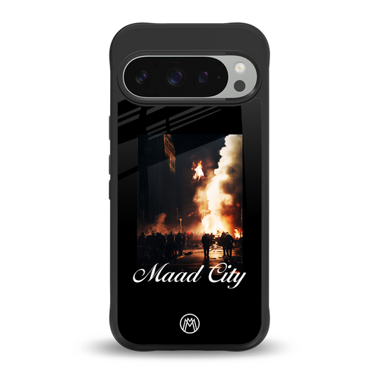 maad city back phone cover | glass case for google pixel 9 pro xl