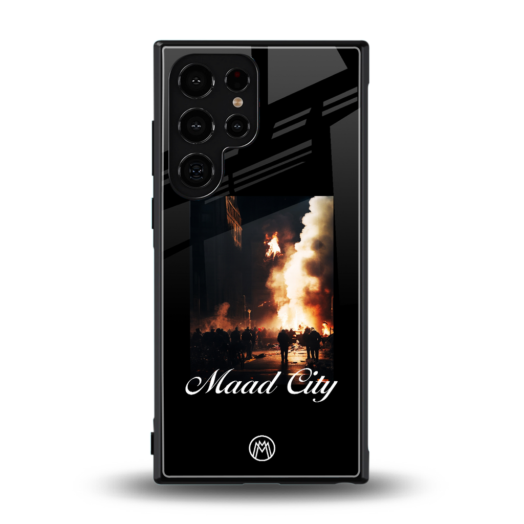 maad city back phone cover | glass case for samsung galaxy s23 ultra