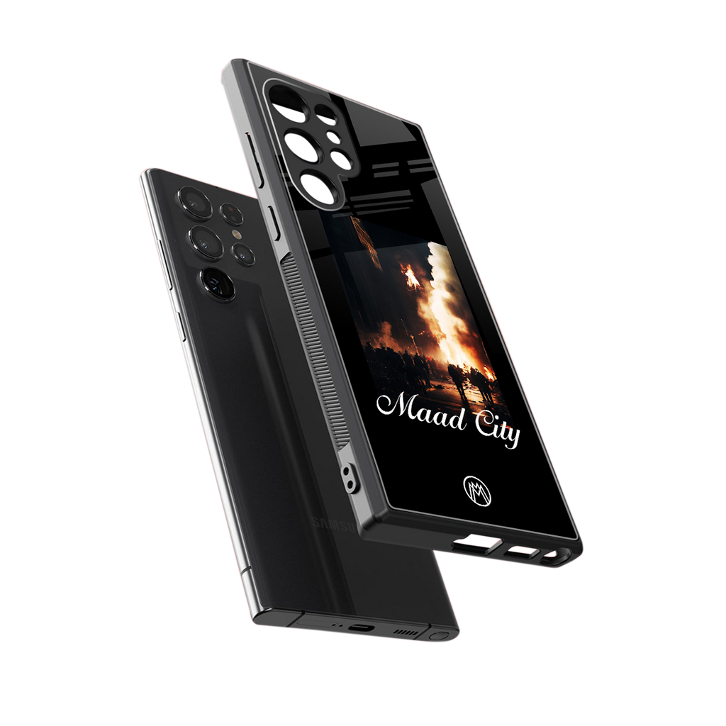maad city back phone cover | glass case for samsung galaxy s23 ultra