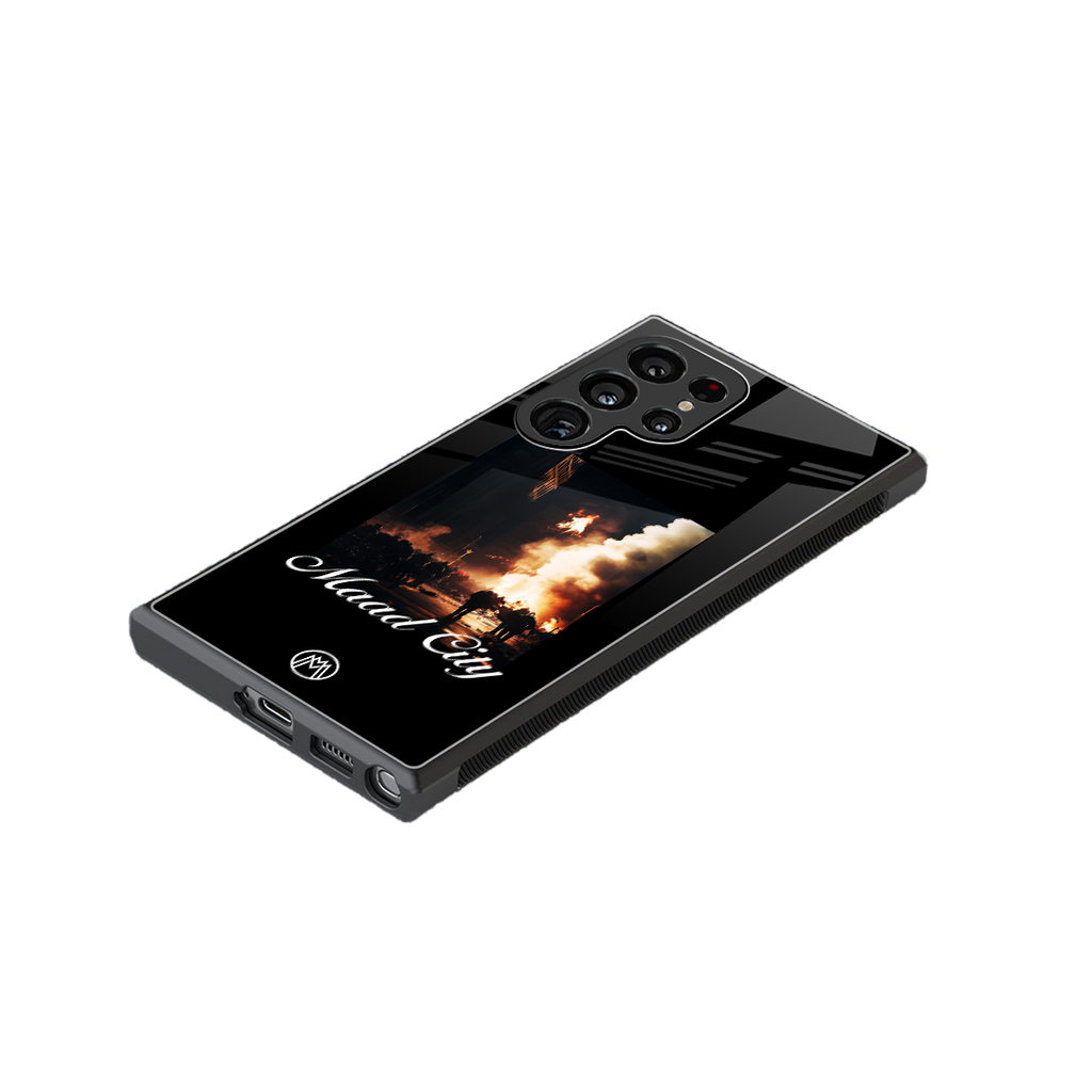 maad city back phone cover | glass case for samsung galaxy s23 ultra