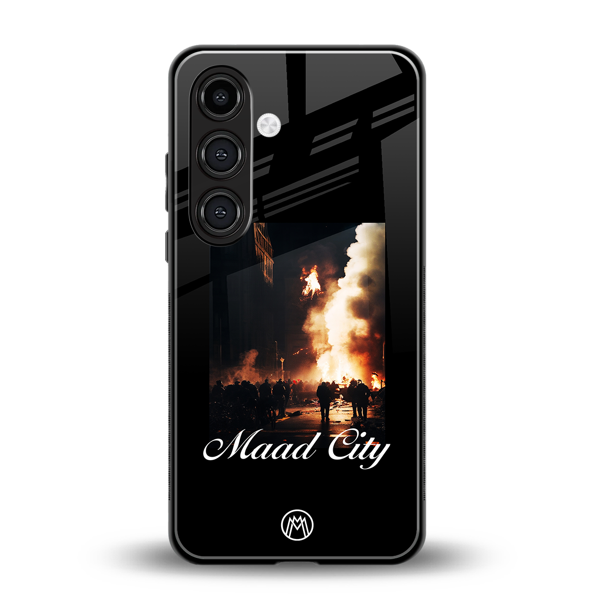 maad city back phone cover | glass case for samsung galaxy s24 fe