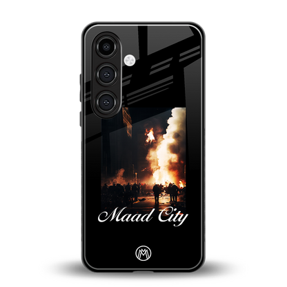 maad city back phone cover | glass case for samsung galaxy s24 fe